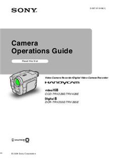 Sony DCR TRV 265 E manual. Camera Instructions.